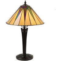 Interiors Tiffany Dark Star Small Tiffany Table Lamp - Height: mm