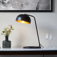 Endon Brair Table Lamp In Matt Black And Antique Brass Finish