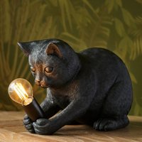 Endon Kitten Table Lamp In Matt Black Finish
