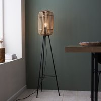 Endon Mathias Floor Lamp In Natural Bamboo Finish