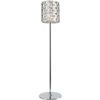 Impex Lola Light Crystal Floor Lamp In Polished Chrome Finish
