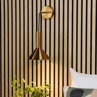 Dar Lighting Ragnar Ceiling Pendant Or Wall Light In Natural Brass Finish