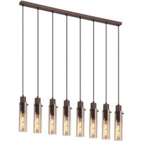 Searchlight Sweden II Light Ceiling Bar Pendant In Mocha With Amber Glass -MO