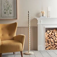 Endon Higgledy Floor Lamp Base In Gloss Almond White Finish