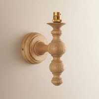 Endon Bibury Wall Light In Natural Ash And Aged Brass Finish