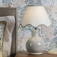 Laura Ashley Bramhope Table Lamp In Grey Ceramic With Shade LA-Q