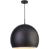 Searchlight BK Industrial Pendant Light Ceiling Light In Black And Gold - Dia: mm
