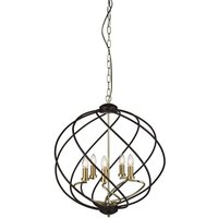 Searchlight -BK Flow Light Ceiling Pendant Light In Black And Gold