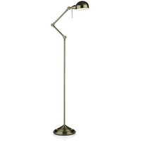 Dar RAN Ranger Adjustable Floor Lamp In Antique Brass