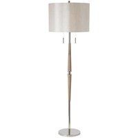 Endon ALTESSE-FLNI Light Switched Wood & Chrome Floor Lamp