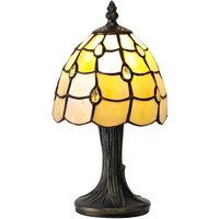 Origin Light Table Lamp With mm Beige, Clear, Black And Gold Tiffany Shade