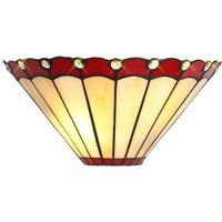 Shadow Light Wall Light With Red, Cream And Black Shade
