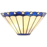 Shadow Light Wall Light With Blue, Cream And Black Shade