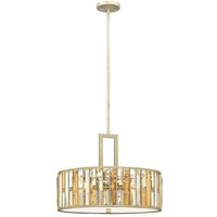 HKGEMMAPC SL Gemma Light Silver Leaf Cylindrical Pendant