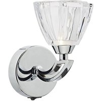 Dar VIT Vito Light Polished Chrome Crystal Wall Light