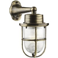 David Hunt Lighting HAR Harbour Light Wall Light In Antique Brass