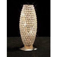 Diyas IL Kos Crystal Table Lamp in French Gold Finish