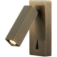 Mantra M Tarifa Light Switched Wall Light In Antique Brass