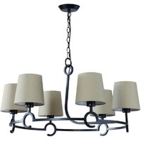 Mantra M Argi Light Round Pendant In Brown Oxide With Brown Shades
