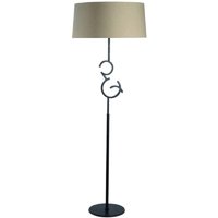 Mantra M Argi Light Floor Lamp In Brown Oxide With Brown Shade