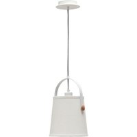 Mantra M Nordica Light Small Pendant Light In White, Ivory And Beech Wood - Dia: mm