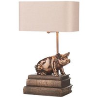 David Hunt Lighting HOR+ZOF-BZ Horace Table Lamp In Copper With Marshmallow Shade