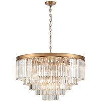 Franklite Perdita Light Ceiling Pendant Light In Aged Brass Finish FL-