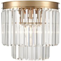 Franklite Perdita Crystal Light Wall Light In Aged Brass Finish FL-