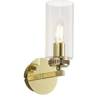 Benz Light Wall Light In Polished Gold With Clear Glass