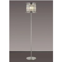 Crown Floor Lamp In Polished Nickel Finish With Clear Crystal Glass