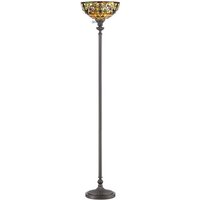QZ-KAMI-UL Kami Tiffany Bronze Uplighter Floor Lamp
