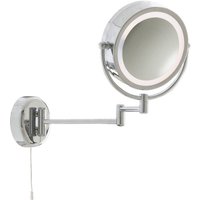 Searchlight Chrome Magnifying Bathroom Mirror Light