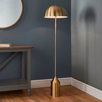 Endon Nova Floor Lamp In Antique Brass Finish