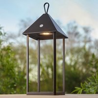 Endon Hoot Large Outdoor Rechargeable Table Lamp In Matt Black Finish IP