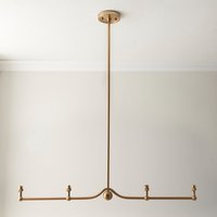 Endon Santiago Light Ceiling Pendant Light In Brushed Aged Brass Finish