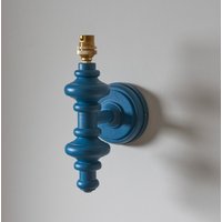 Endon Carnaby Wall Light In Satin Marlin Blue