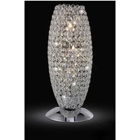 Diyas IL Kos Crystal Table Lamp in Polished Chrome Finish