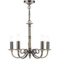 Dar MUR Murray Light Antique Brass Ceiling Pendant