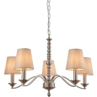 Endon ASTAIRE-SN Astaire Large Ceiling Pendant Light in Satin Nickel Finish