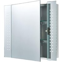 Saxby Ravelo LED Bathroom Cabinet Mirror with Shaver socket and IR switch