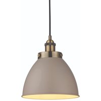 Endon Franklin Light Ceiling Pendant In Satin Taupe - Dia: mm