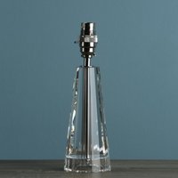 Laura Ashley Blake Cut Glass Crystal Obelisk Small Table Lamp Base In Polished Chrome Finish