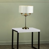 Laura Ashley Sorrento Antique Brass Light Table Lamp With Ivory Shade