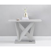 Marcella Light Grey Marble Effect High Gloss Console Table