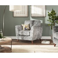 Naples Grey Velvet Armchair