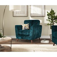 Naples Teal Velvet Armchair