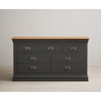 Charwood Oak and Charcoal Painted Wide Chest of Drawers