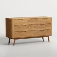 Rosa Solid Oak Over Wide Chest of Drawers