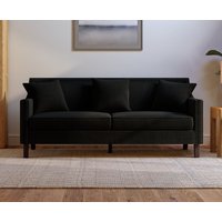 Chartwell Black Linen Seater Sofa