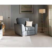 Bella Denim Blue Fabric Armchair